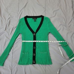 Cable & Gauge green sweater